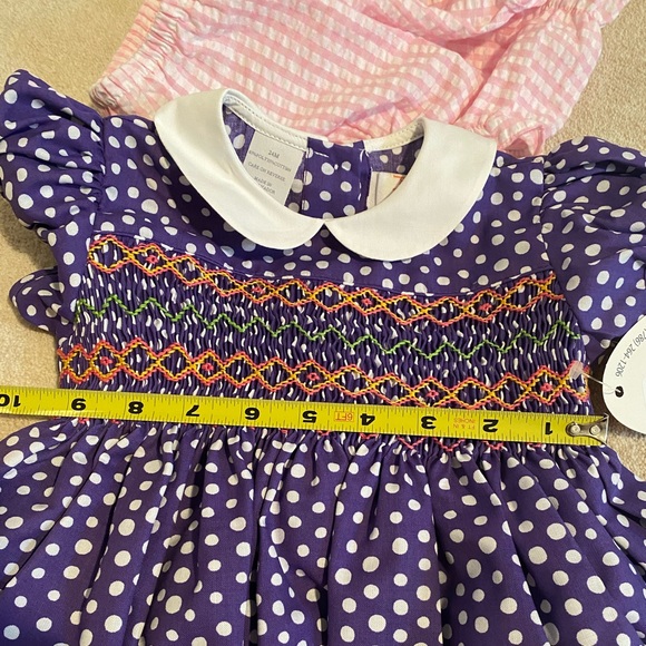 Smocked Peter Pan collar dress. NWT - Picture 2 of 3